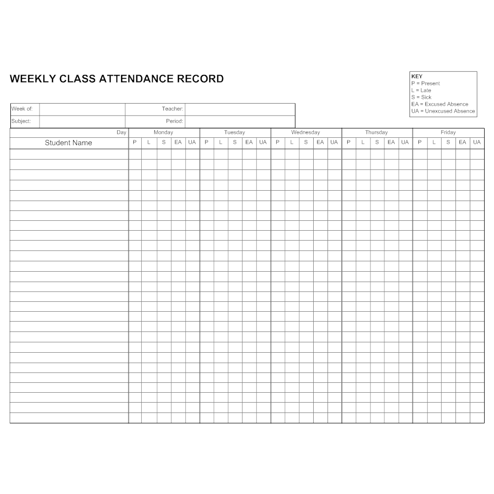 Example Image: Attendance Record