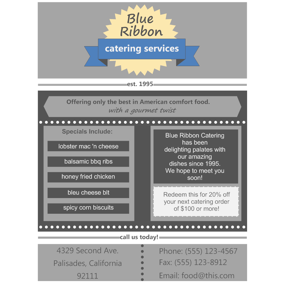 Example Image: Catering Services Flyer