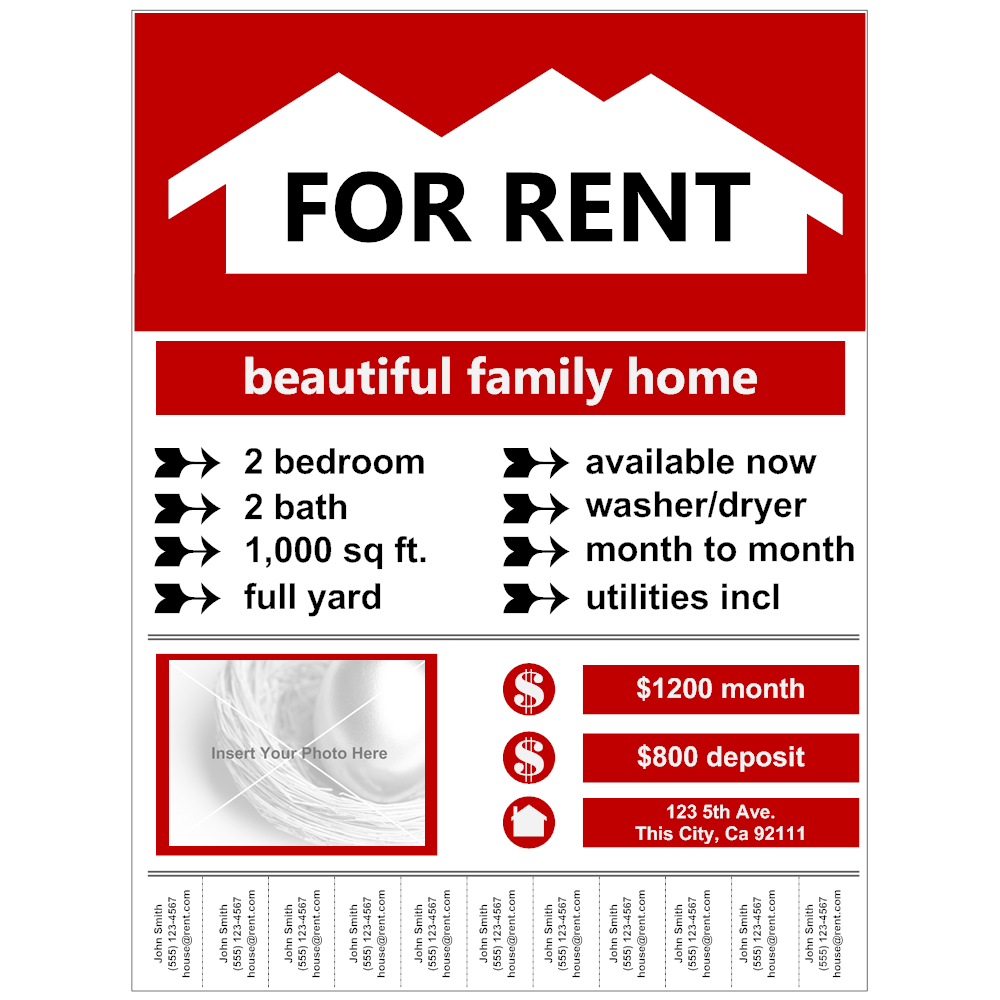 Example Image: Flyer Example - For Rent