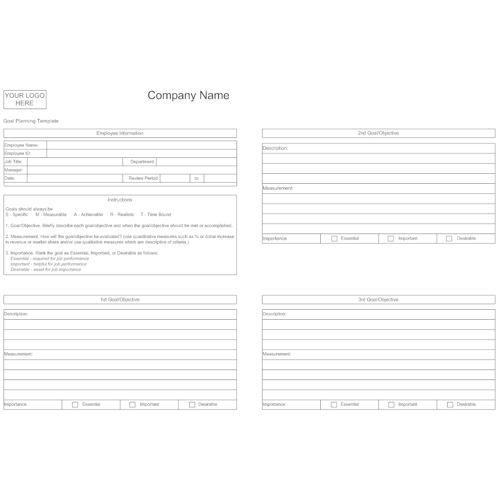 Example Image: Goal Planning Template