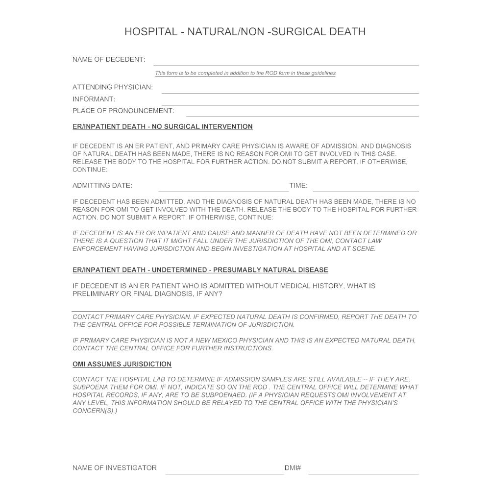 Example Image: Hospital - Non-Surgical Death