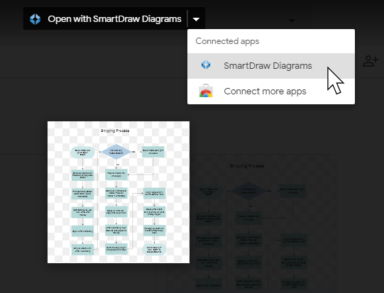Open a diagram from Google Drive