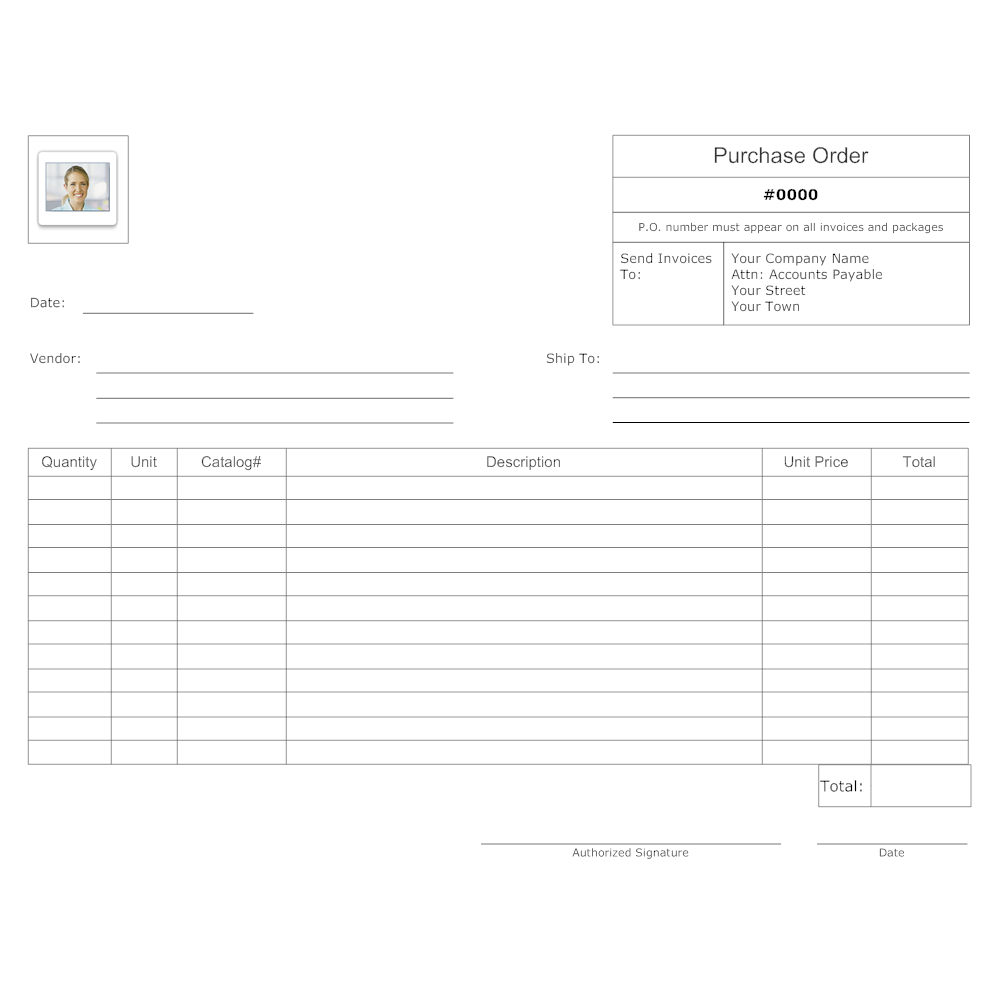 Example Image: Purchase Order Template