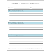Substance Use Consequences Recall Worksheet
