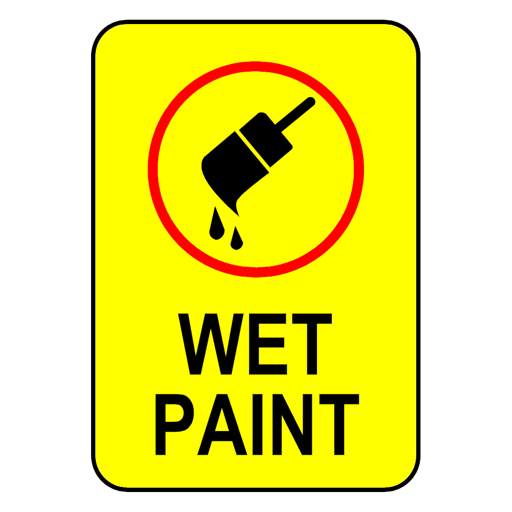 Example Image: Wet Paint Sign