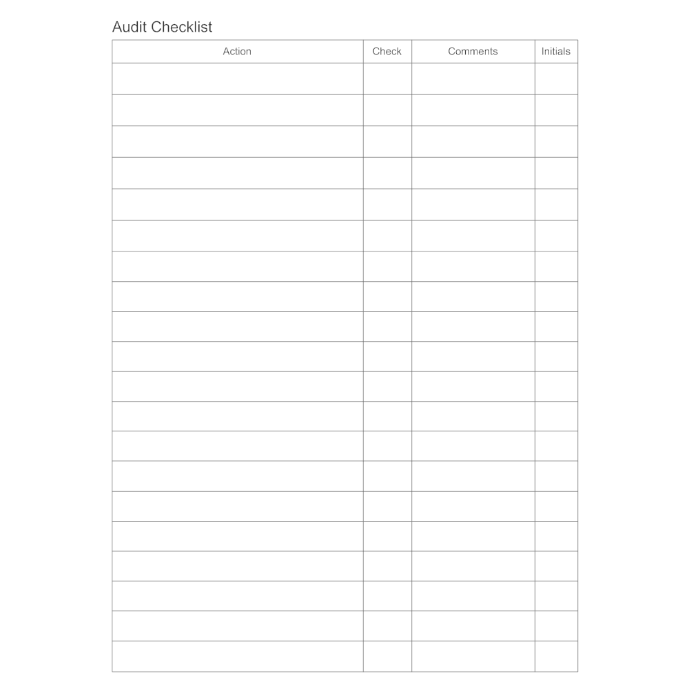 Example Image: Audit Checklist Form