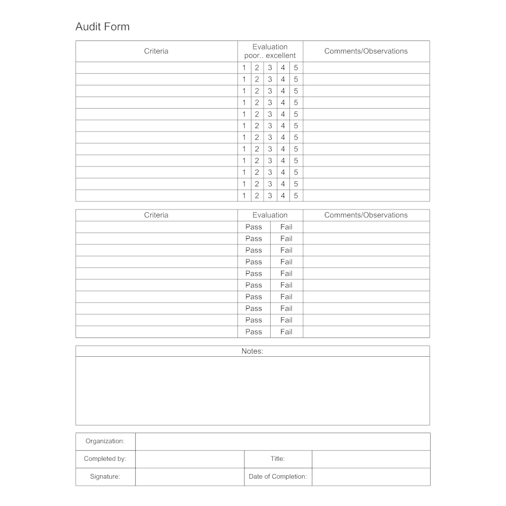 Example Image: Audit Form Template 3