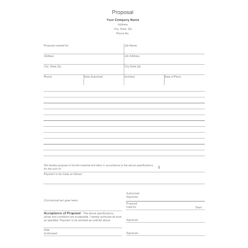 Example Image: Business Proposal Form