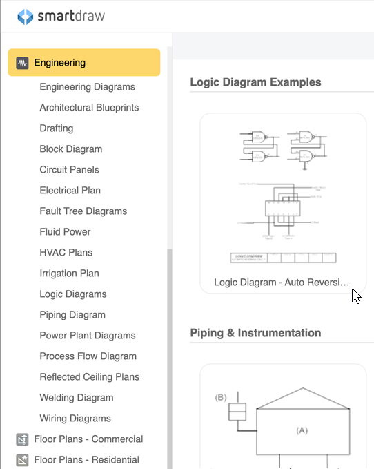 SmartDraw CAD templates