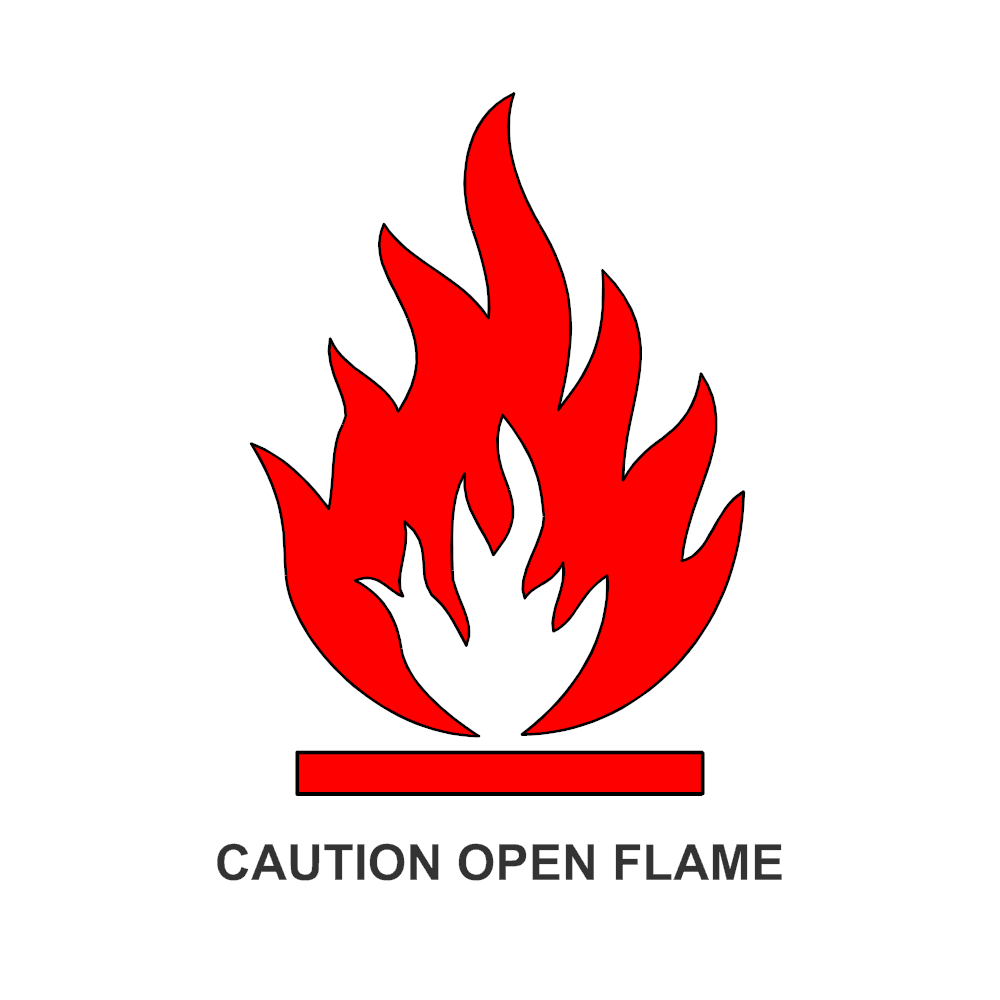 Example Image: Caution Open Flame Sign