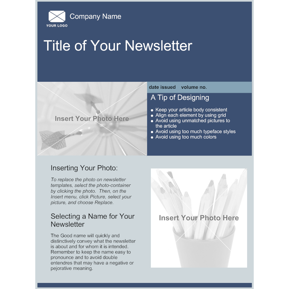Example Image: Company Newsletter Template