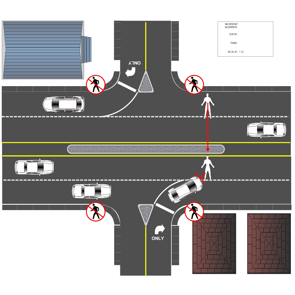 Example Image: Crossing Road Accident Reconstruction