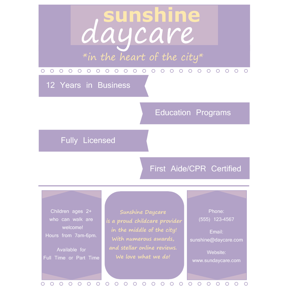 Example Image: Daycare Flyer