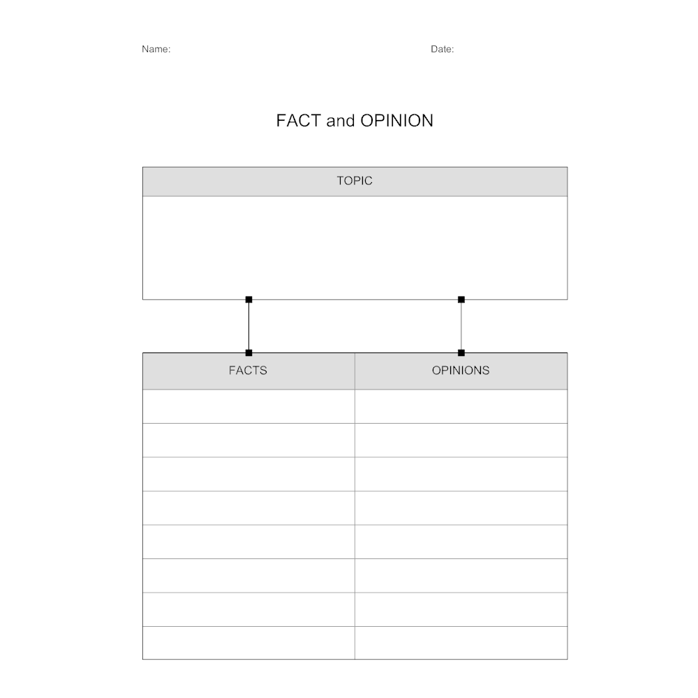 Example Image: Fact and Opinion Worksheet