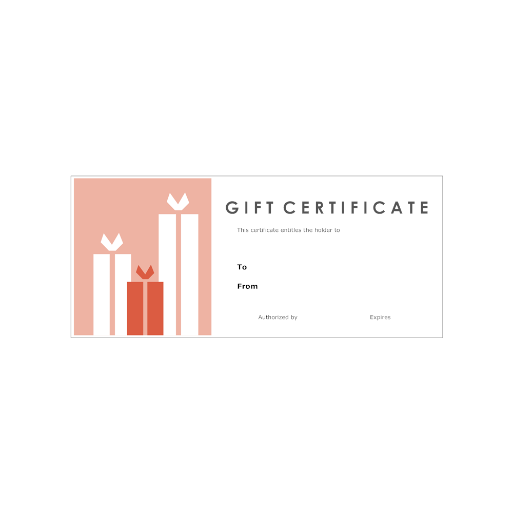 Example Image: Gift Certificate Template 3