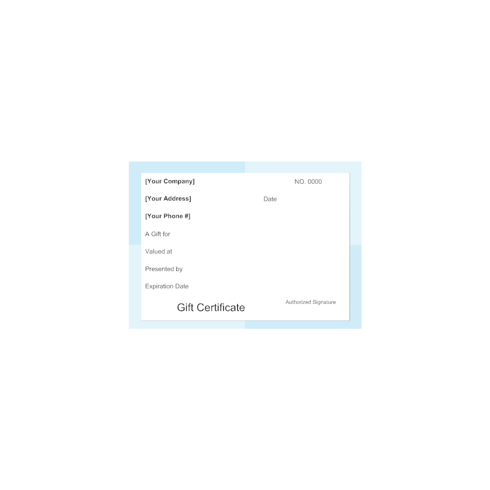 Example Image: Gift Certificate Template 4