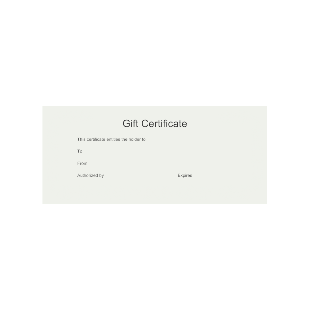 Example Image: Gift Certificate Template 8