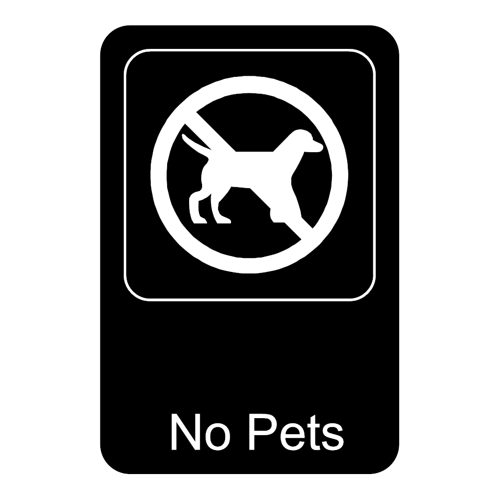 Example Image: No Pets Sign