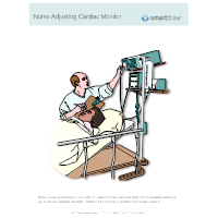 Nurse Adjusting Cardiac Monitor