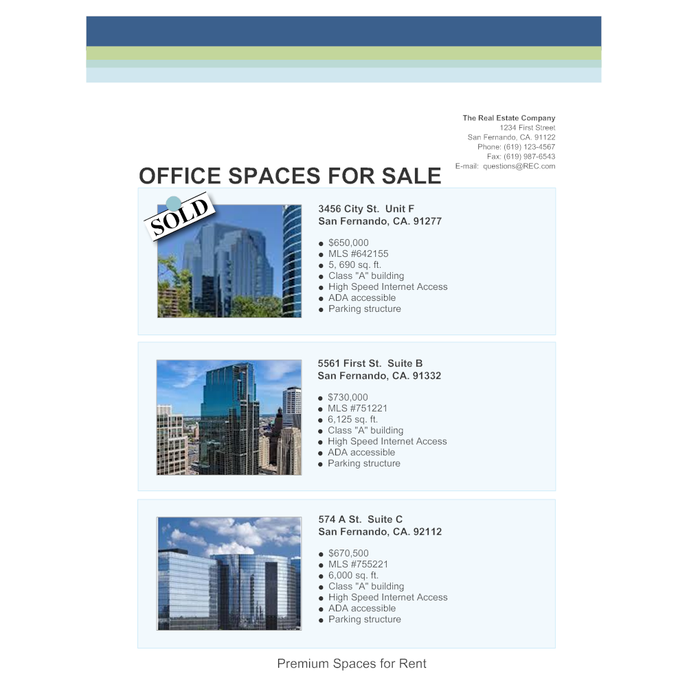 Example Image: Office Space - Real Estate Flyer