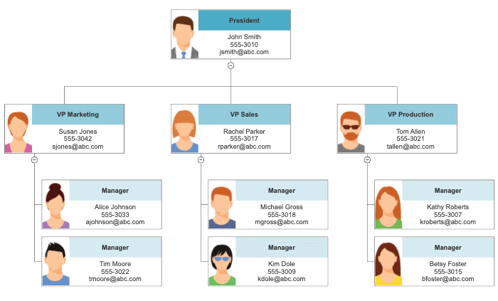 SmartDraw is more powerful for professional organizational charts