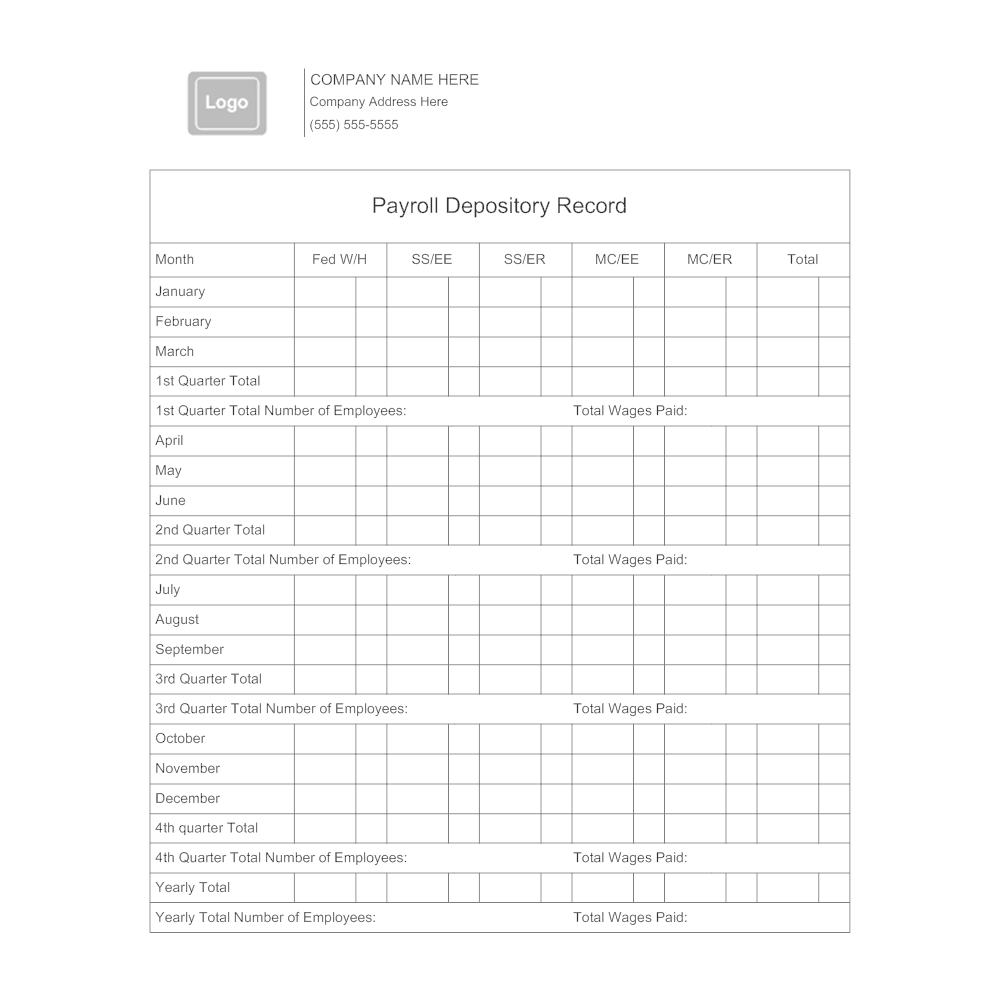 Example Image: Payroll Depository Record