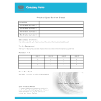 Product Sheets
