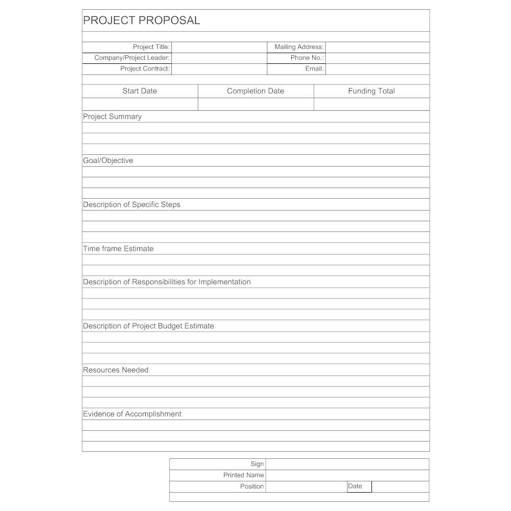 Example Image: Project Proposal Form