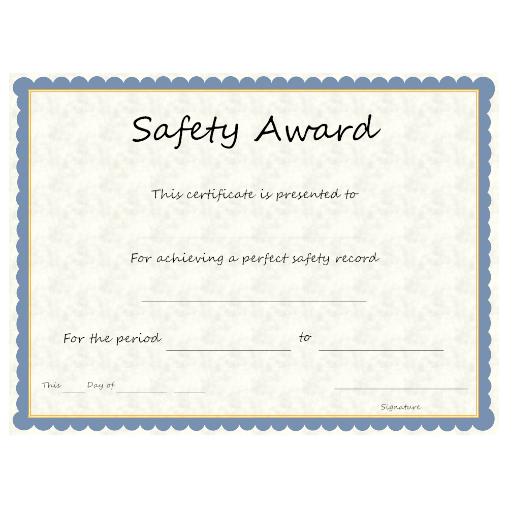 Example Image: Safety Award