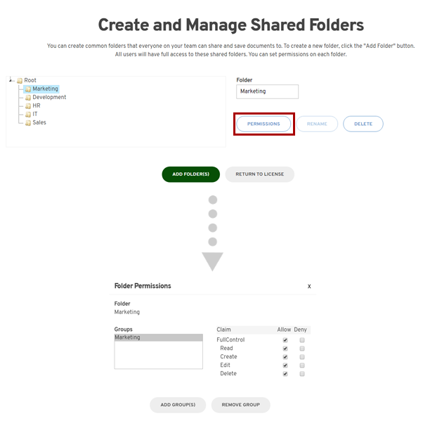 Create common folders