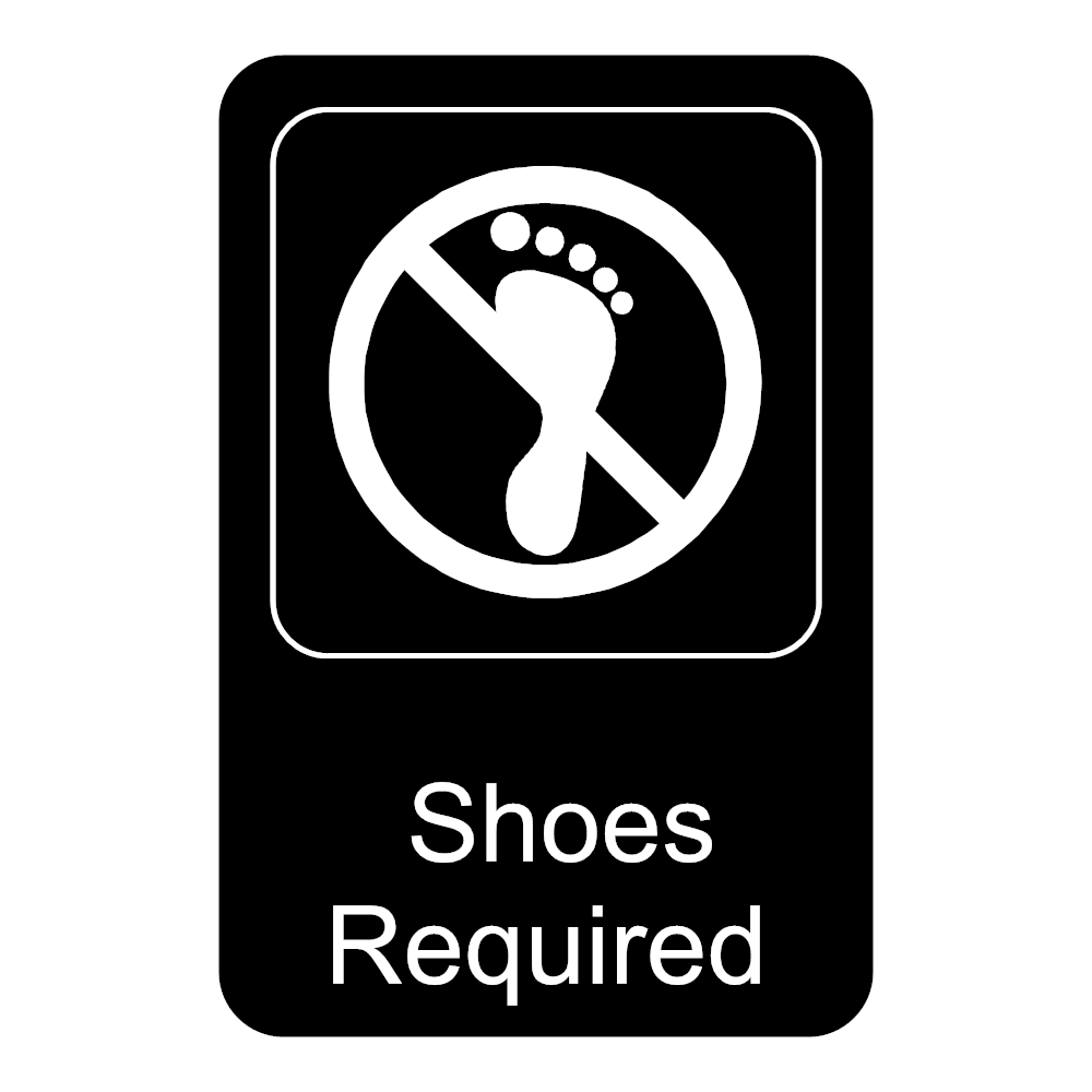 Example Image: Shoes Required Sign