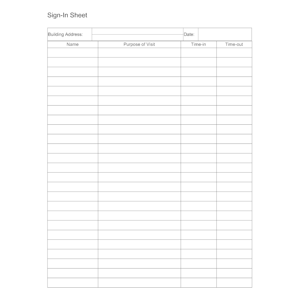 Example Image: Sign-In Sheet