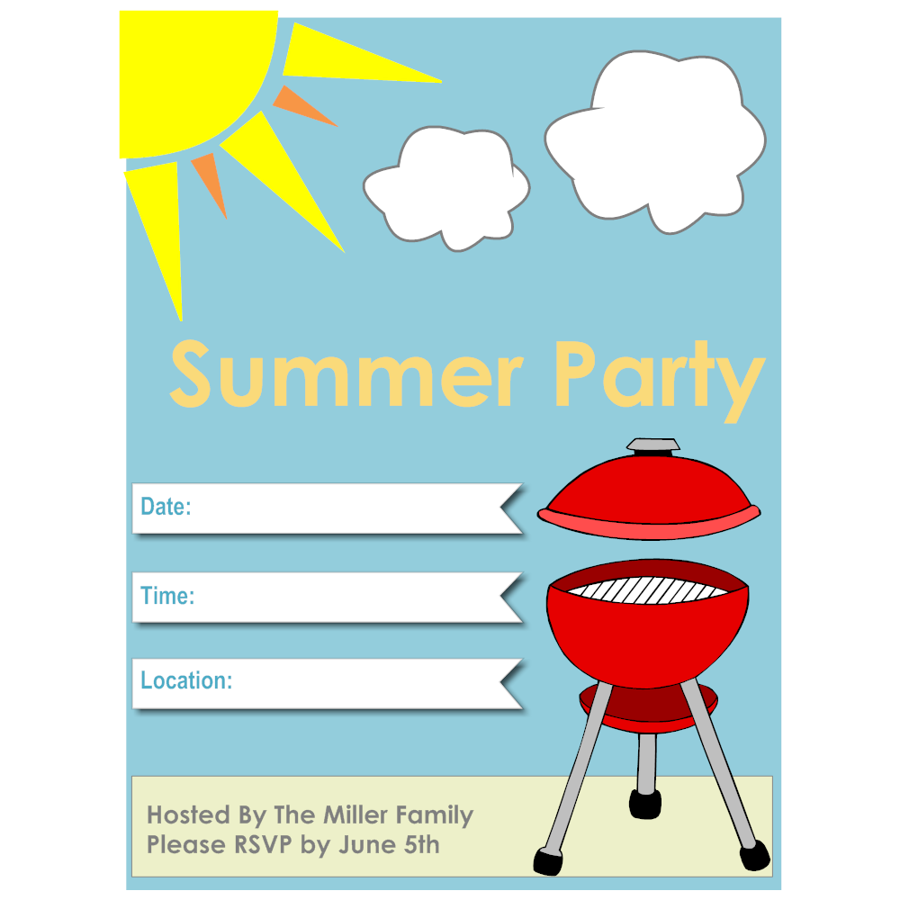 Example Image: Summer Party Flyer