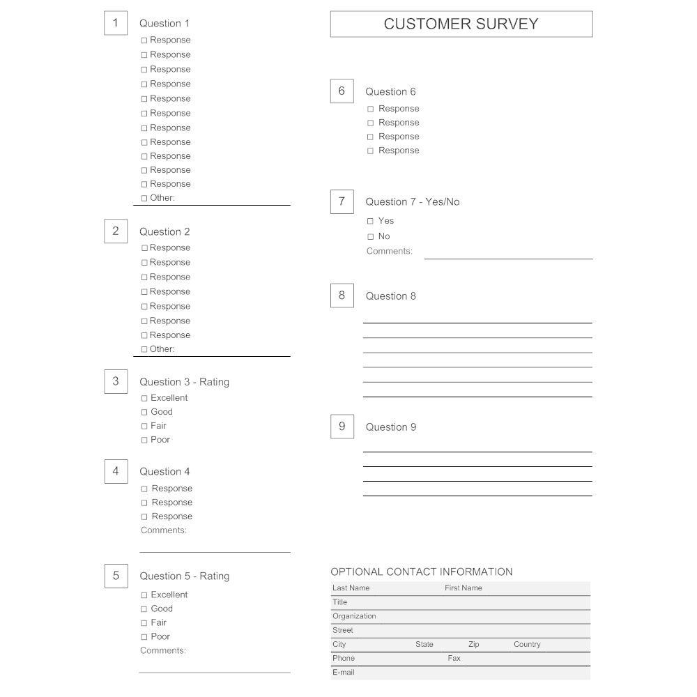 Example Image: Survey Template