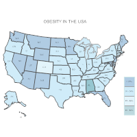 USA Obesity Map